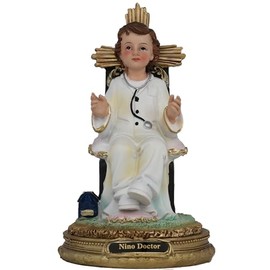 Cannan Santo Niño Doctor 7" Niño Jesus De Los Enfermos Resin Religious Figure Holy Child Doctor