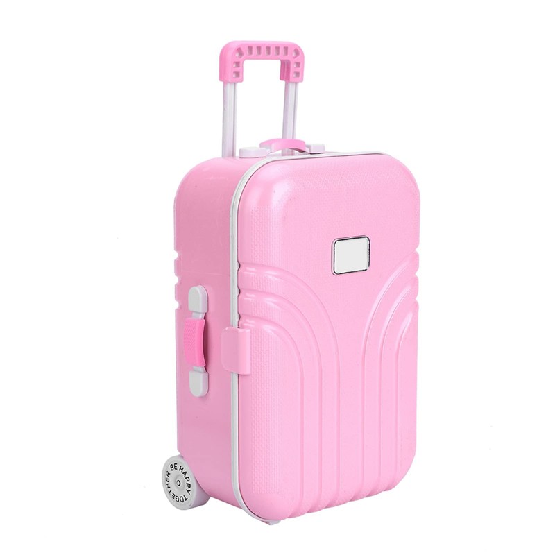 JTLB Baby Suitcase Toy Cute Plastic Rolling Suitcase Mini Luggage