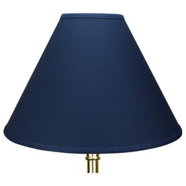 FenchelShades.com Lampshade 6" Top Diameter x 18" Bottom Diameter x 13" Slant Height with Washer (Spider) Attachment for Lamps with a Harp (Navy Blue)