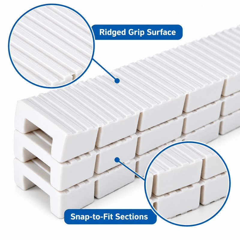 12-Pack Plastic Furniture Leveling Shims for Uneven Surfaces – Snap-to-Fit
