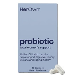 HerOwn Probióticos para Mujer, 11 Cepas con Inulina Prebiótica, 5 billones CFU, 30 Cápsulas                                                           