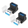 Gbformat USB to USB 3.1 Angled Connector 90 Degree Adapter