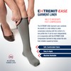 EXTREMIT-EASE Garment Liner, Unisex, Light Foot-to-Ankle Compression, Gray, Small, 2