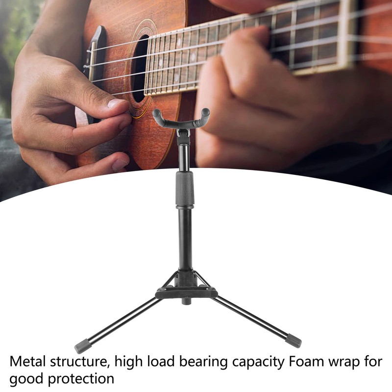 Folding Violin Tripod Holder Musical Wind Instrument Stand for Ukulele