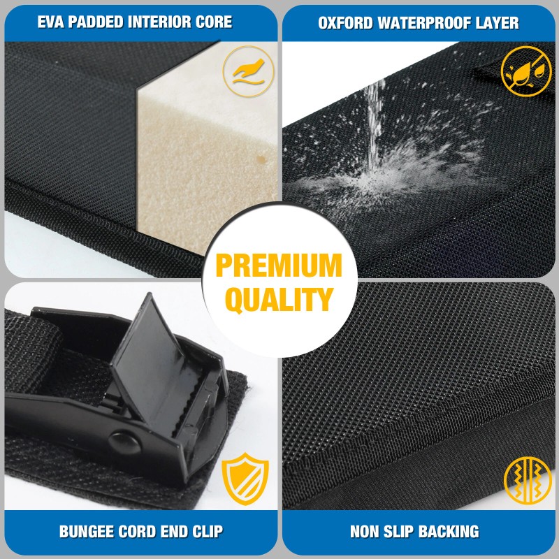 AUTOXBERT Universal Foldable Car Roof Rack Soft Pads With Straps