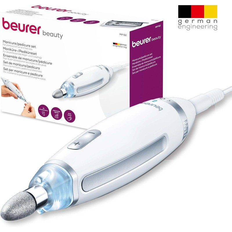 Beurer MP 62 Electric Manicure / Pedicure Set with 10