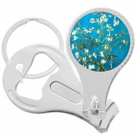 Almond Blossoms Nail Clippers Plus Bottle Opener Keychain
