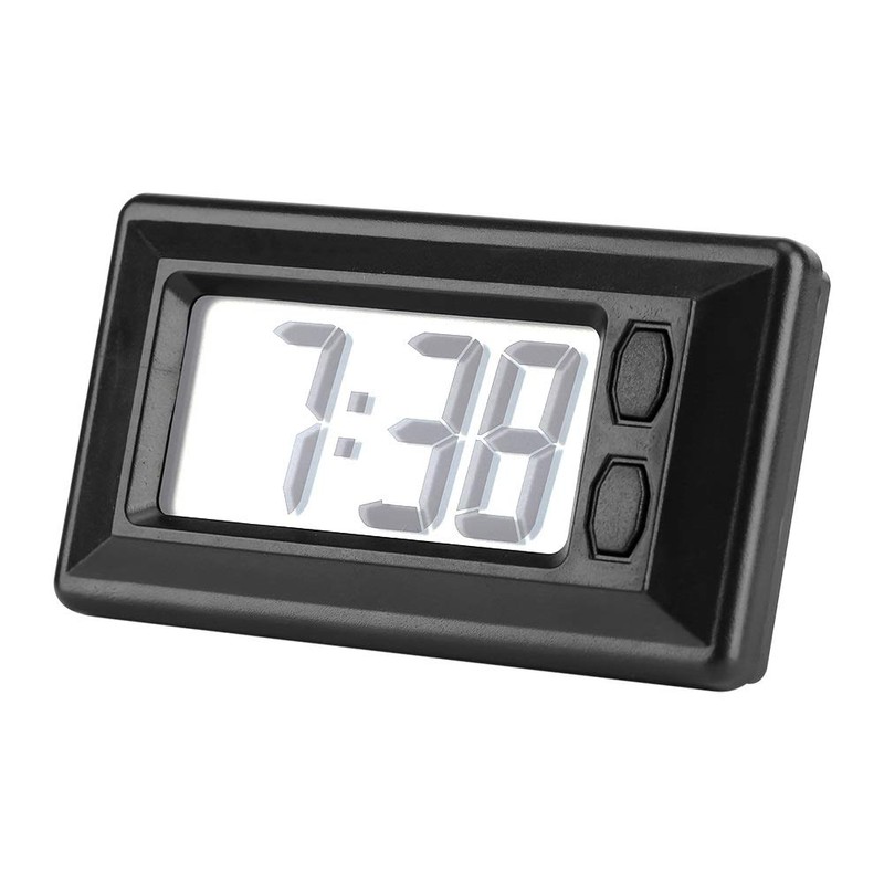 Nikou LCD Digital Clock-Ultra-Thin Vehicle Car Clock MiniTable Car Clock
