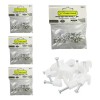 Pack de 100 Grapas Blancas para Cable Plano de 5mm