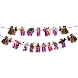 Seyal® Masa and Bear Happy Birthday Banner