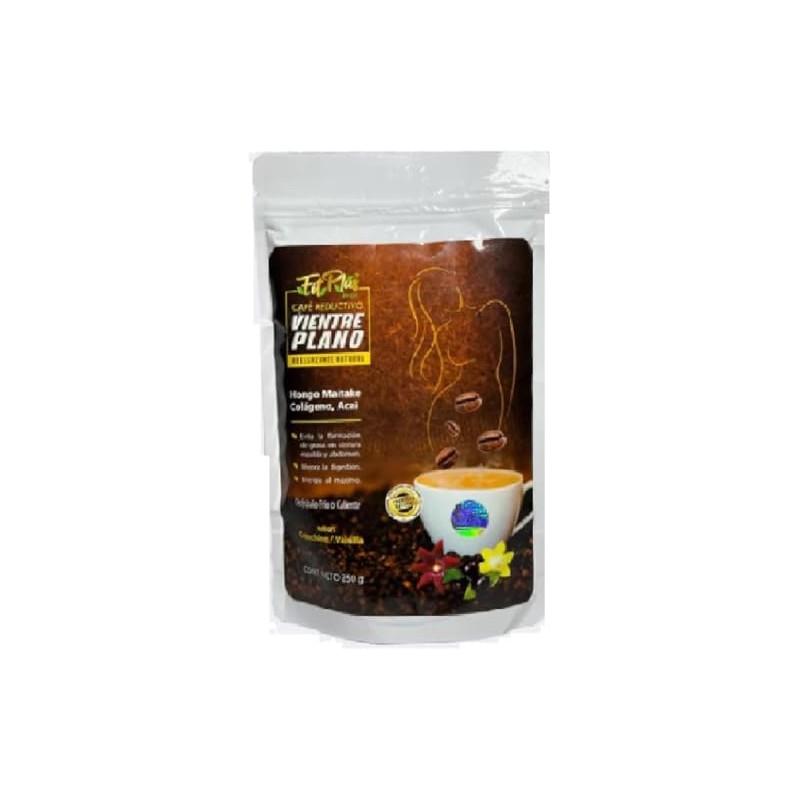 Fit Plus Café Vientre Plano Capuchino Vainilla, Bolsa de 250g