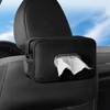 Multi-Functional Car Tissue Holder with ‌2 Storage Nets, Upgraded PU
