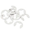 uxcell Fastener External Retaining Snap Ring E-Clip Circlip 8mm 10pcs
