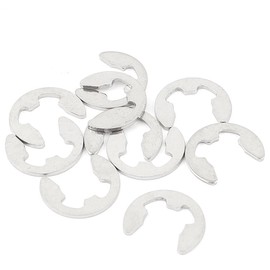 uxcell Fastener External Retaining Snap Ring E-Clip Circlip 8mm 10pcs