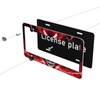 2PCS Anime License Plate Frame Red Lightning Black Cool License