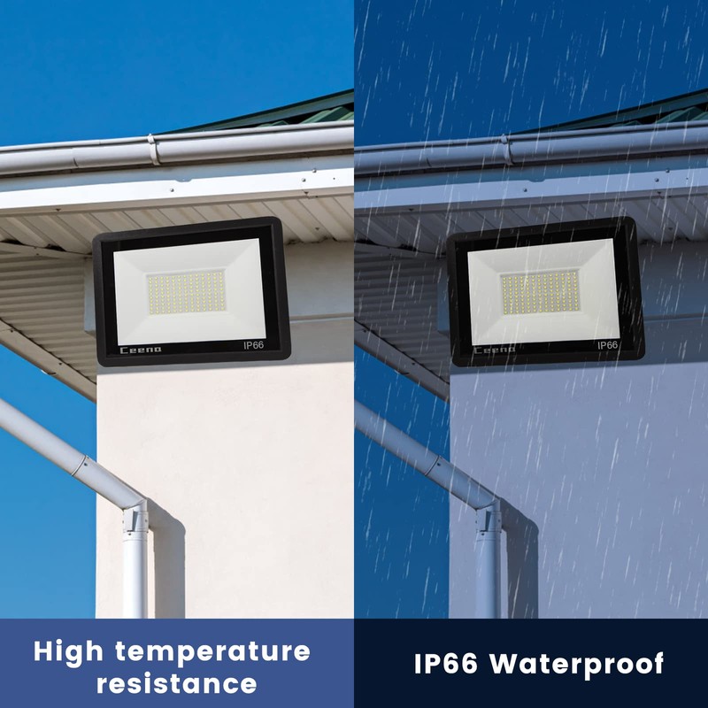 Ceena 2 Pack 60W Plug in LED Flood Light Outdoor,