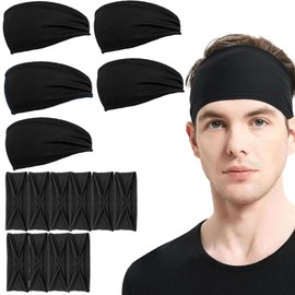 10 Packs Diademas Deportivas para La Cabeza - Kit de Bandas Elásticas para Hombre y Mujer, Diademas de Cabello Absorbe El Sudor, Bandas para el Cabello, Secado Rápido, Transpirable