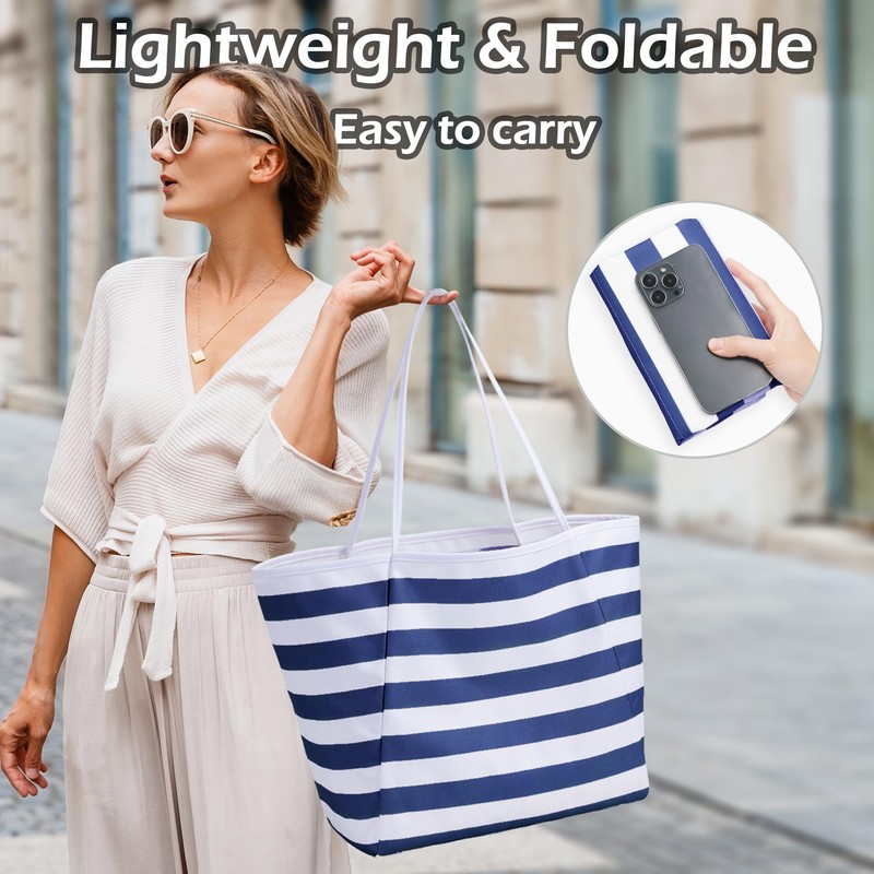 KALIDI Beach Tote Bag for Women Large Waterproof Sandproof Shoulder