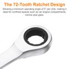 sourcing map Ratcheting Wrench 7/8 Inch Box and Open End