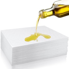 20Pcs Universal Absorbent Mat, White Oil Water Absorbent Pads Oil Spill Pads General Purpose Absorbent Sheets for Oil and Water Based Fluids- Industrial or Home Use Indoor/Outdoor Use