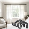 LLPJS Curtain Rod Bracket Adjustable, Drapery Rod Holder Hooks Support