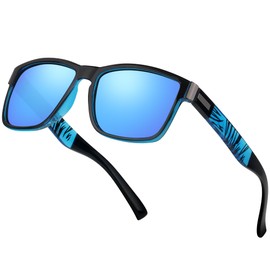 Perkanion Sunglasses Men's Polarised Sun Glasses for Men with UV400 Sunglasses Men Polarising Glasses Fishing Polar View Polarising Glasses Driving, Classic blue.