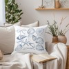 Poecinvi Blue Seashell Coastal Beach Pillow Covers 18x18 Double-Sided, Preppy