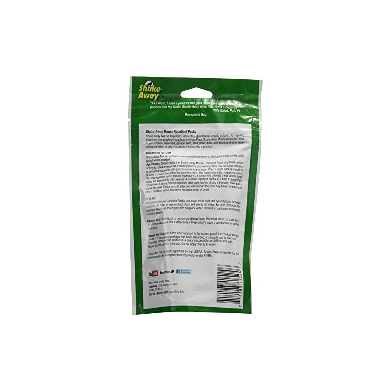 Shake-Away 4152424 4CT Mouse Repellent Packs, 1.5-Ounce