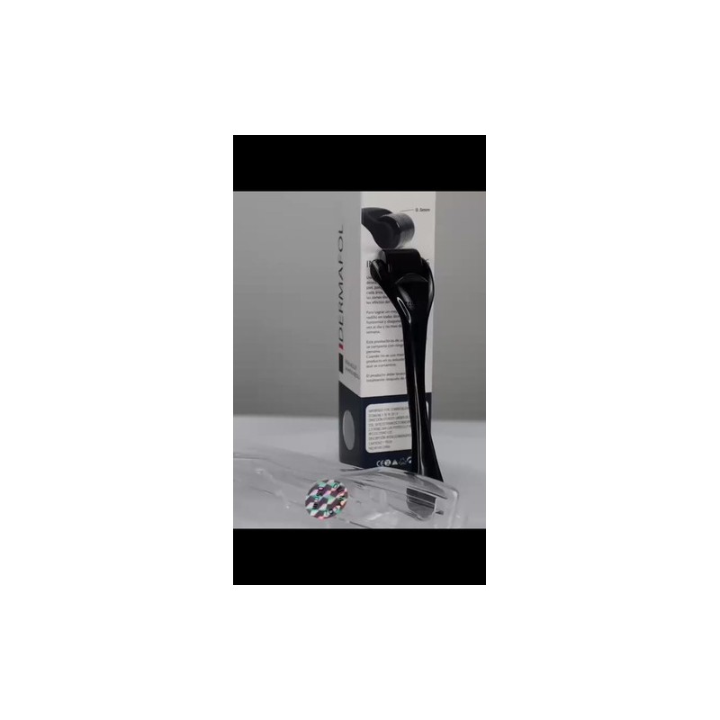 Dermaroller Barba Rodillo Dermafol 0.5mm Titanio Con Estuche