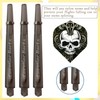 JpGdn 128Pcs Darts Shafts and Flights Plastic Medium Dart Stems