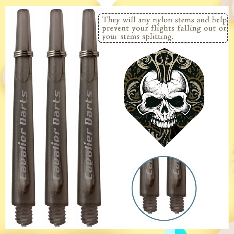 JpGdn 128Pcs Darts Shafts and Flights Plastic Medium Dart Stems