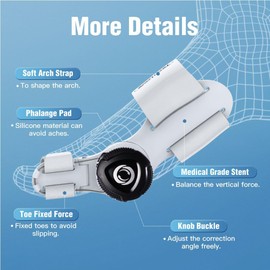 Adjustable Bunion Splint Bunion Corrector for Women Hallux Valgus Brace Splint Pads Bunion Big Toe Separators Straightener for Women & Men(1-PCS)