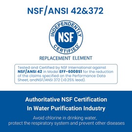 AQUA CREST EDR3RXD1 Refrigerator Water Filter Replacement for Whirlpool 4396841, EDR3RXD1B, Filter 3, 4396710, P1WB2, Kenmore 46-9030, Pur W10121145, W10121146