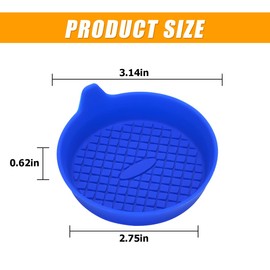 Bittwee 4PCS Car Cup Coasters, Automotive Waterproof Non-Slip Sift-Proof Silicone Insert Spill Holder Insulation Drink Mat Mesh Organizer, Vehicle Interior Decor Accessories Universal Fit (Blue)