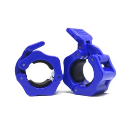 Olympic Barbell Clips, Quick Release 1- inch Barbell Clamps for Weightlifting, Non Slip Locking Weight Clips, Barbell Collar for Olympic Lifts and Strength Training (Blue 2 PCS)