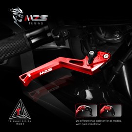 MZS Red Motorcycle Brake Clutch Levers Short Adjustable Compatible with CB500F CB500X CBR500R 22-24 / CMX 300 500 Rebel 17-23 / Fury 09-18 / VT750 Phantom Shadow Spirit 09-19 / NC700X 12-15