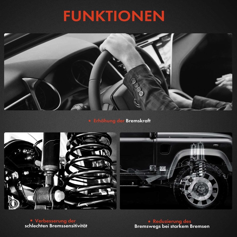 Frankberg 2 x Brake Hoses Rear Left Right Outer Compatible