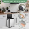 8 Gallons/30 L Dual Trash Can with Lid, Stainless Steel