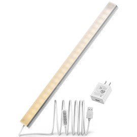 ASOKO Plug-in Under Desk Light, 24Inch LED Workbench Lights with Super Brighten 900Lumen and 3 Temps (3000K/4000K/6000K) for Kitchen Sink/Desk/Workbench-No Motion Sensor Unction