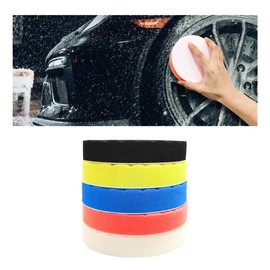 povtii 5PCS Buffing Polishing Pads, 6 Inch Cutting Polishing Pad Kit for Car Buffer Polisher, Polishing and Waxing, Backing Plate Compound Buffing Sponge Pads, Car Accessories