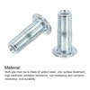 sourcing map M6 Multi-Grip Rivet Nuts, 10pcs Pre-Bulbed Shank Flat