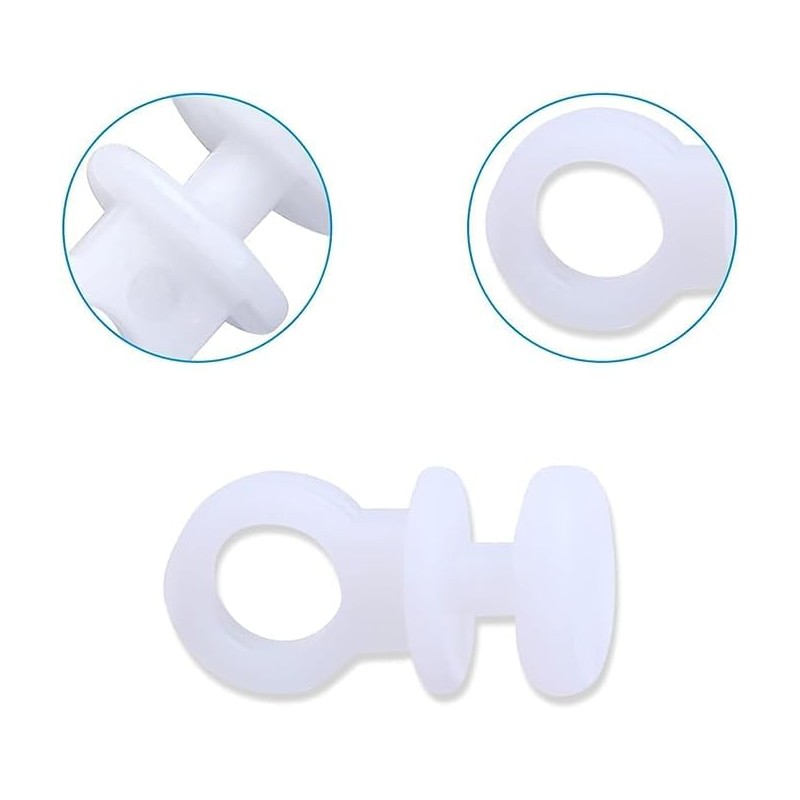 DWUENT Plastic Curtain Hooks, White Curtain Hooks, Curtains Hooks 22mm,