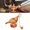 Zinc Alloy Retro Arabian Lamp Tabletop Exquisite Engraved Legend Wishing