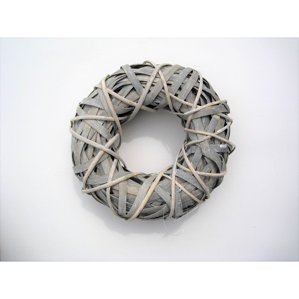 Holzmichel Decorative Wreath, Grey, Tree Bark Various Sizes (Diameter 25