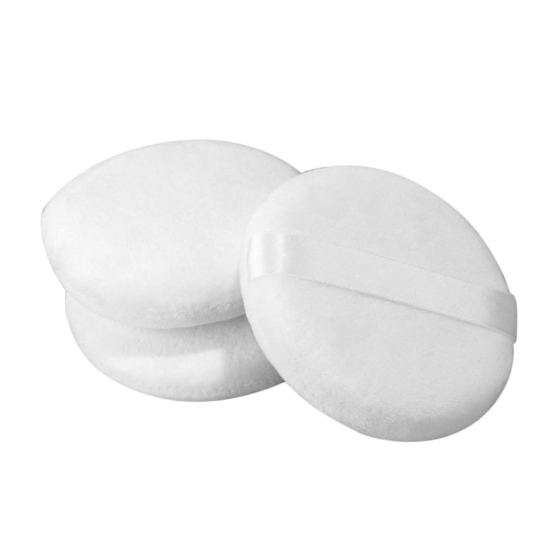 Borla de Algodón para Talco, 10cm, y Lavable, 3 Piezas
