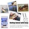 100Pcs Fishing Rolling Barrel Swivel with Duo Lock Snap Connector,