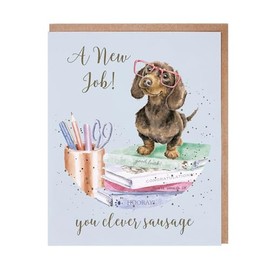 Wrendale Designs Dachshund New Job Card