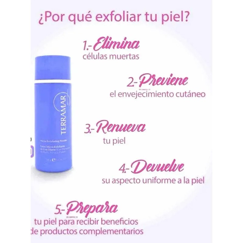 Polvo Microexfoliante Terramar Uso Diario, 100 Grs. Original