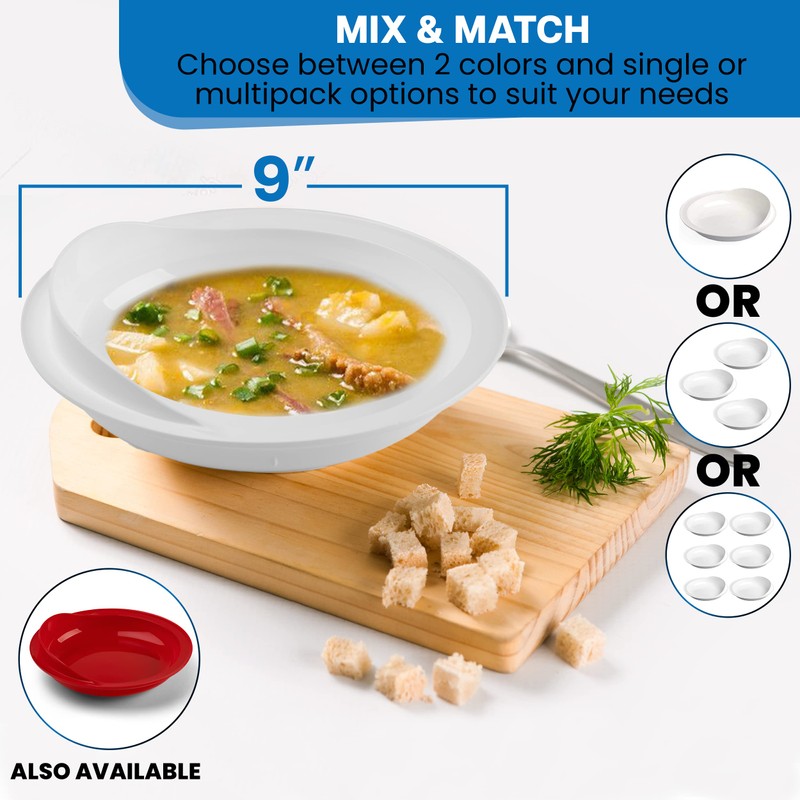 Providence Spillproof 9" Scoop Plate High-Low Adaptive Bowl - Dish