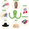 Taiyyi Pack of 8 Colourful Clothes Hooks Vintage Double Wall